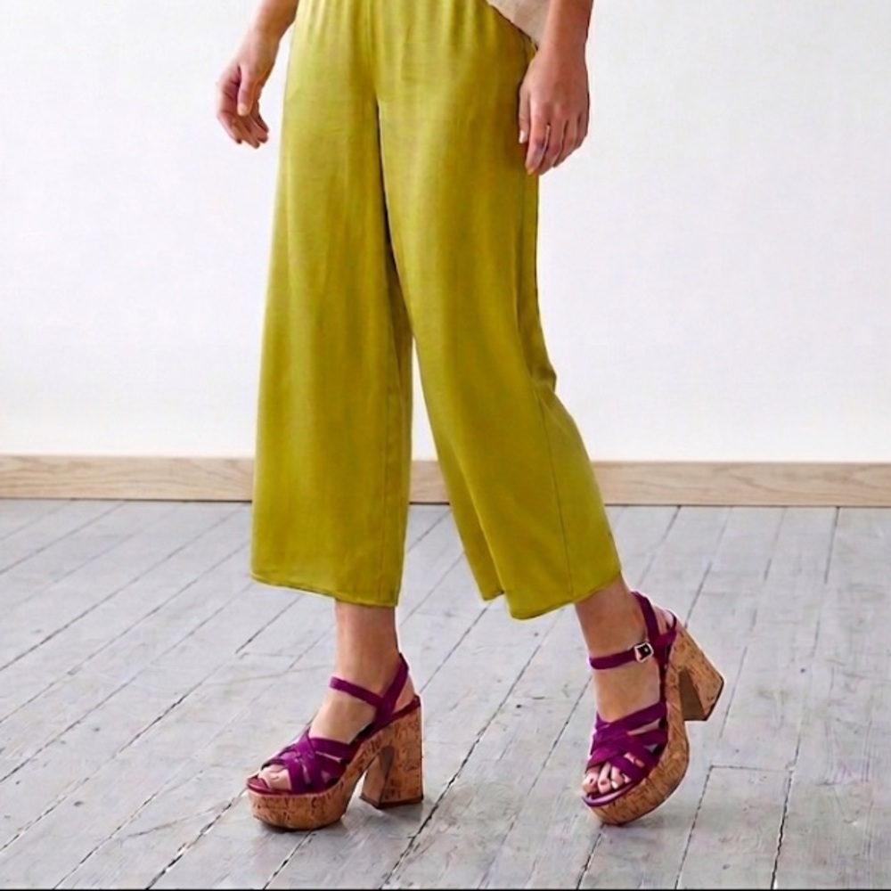 Free People Lisbon Cork Platform Sandals Size 8.5 Womens Shoes Boho Revival Glam